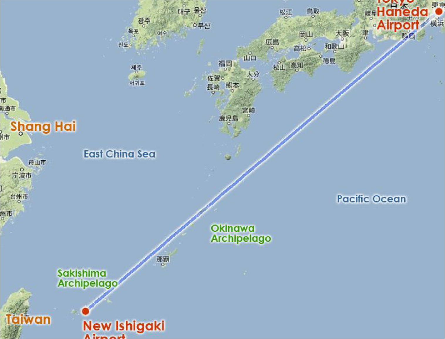 Map of Ishigaki Island